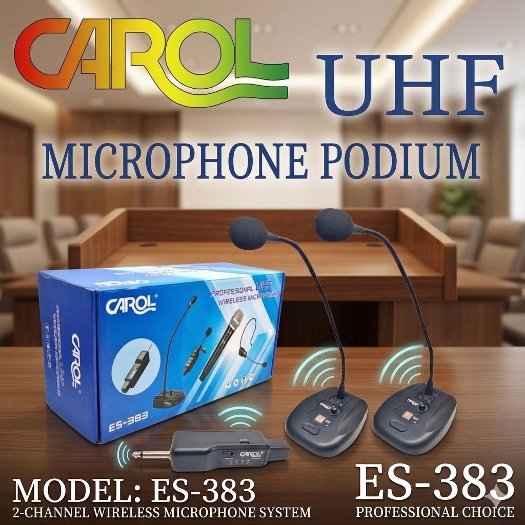 Mic Wireless Podium Carol ES383C Mic meja