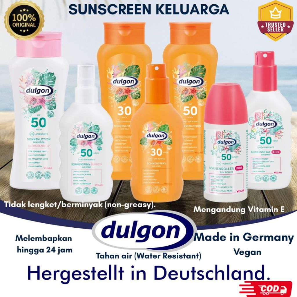 SUNSCREEN WAJAH BADAN MADE IN GERMANY DULGON PR3LOVED ORIGINAL