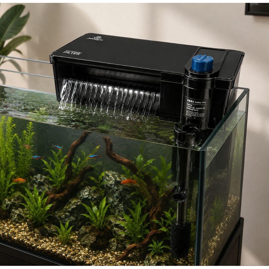 KANDILA Hang On Filter HOF 800 / HOF 1000 Filter Gantung Aquarium Surface Skimmer Hang On Filter Aquascape Air Tawar & Laut