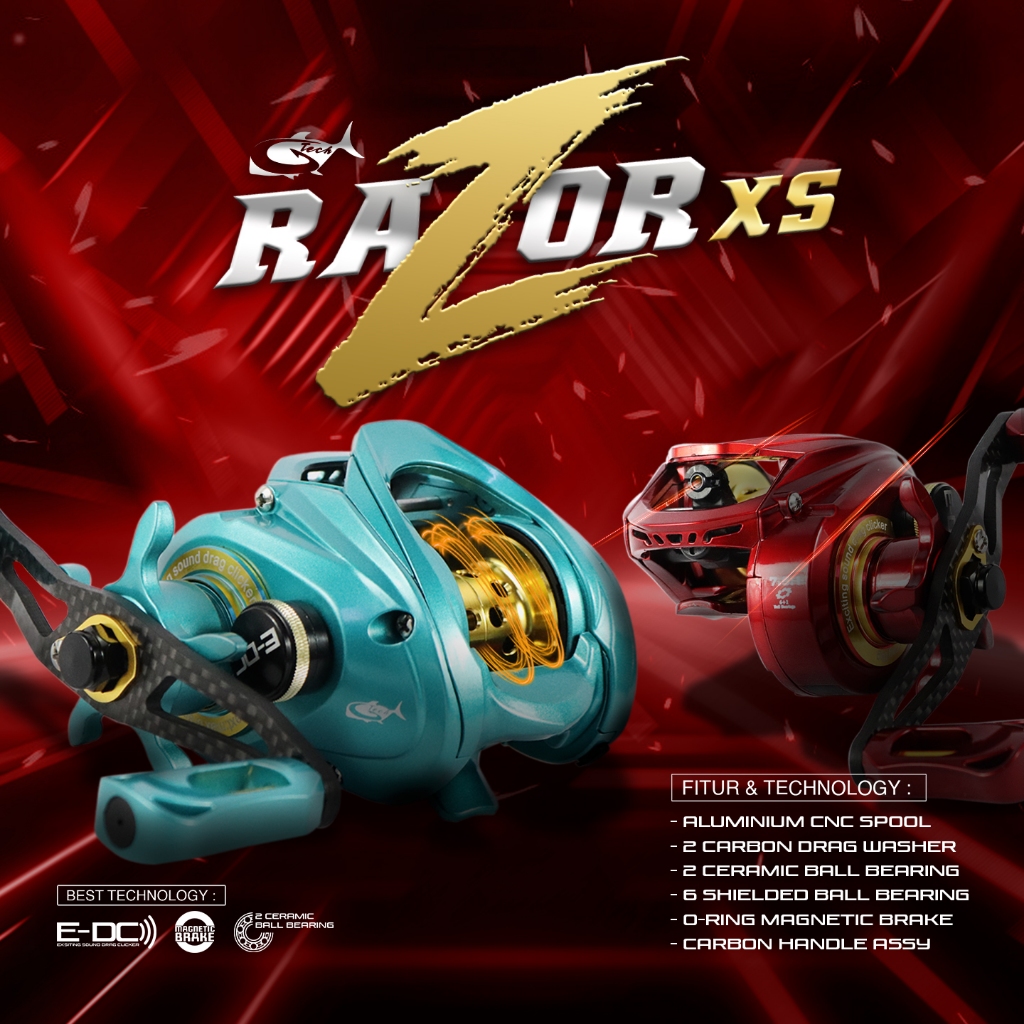 Reel BC G-TECH RAZOR XS | EDC Baitcasting | Toman Sungai Rawa Resmi GTech