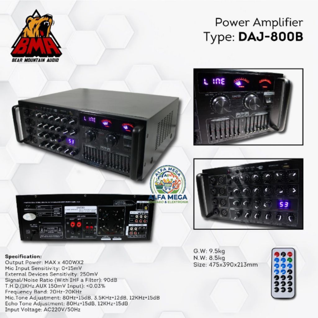 Power Amplifier BMA DAJ - 800 B Original BMA