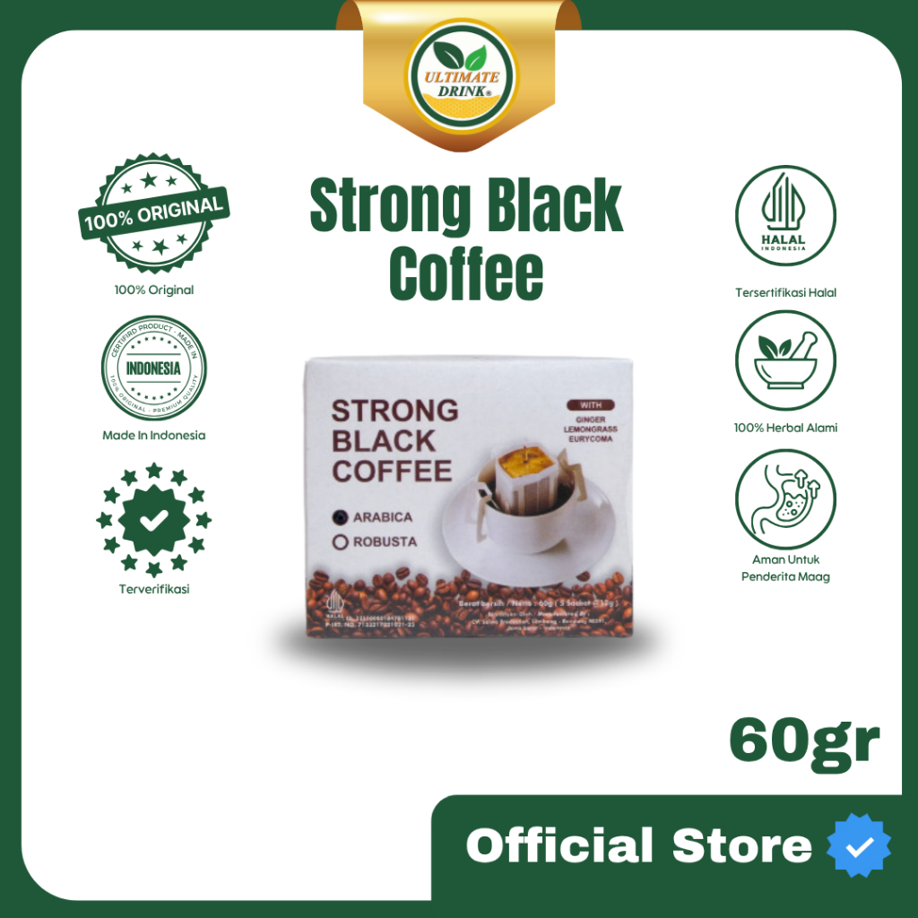 Kopi Arabica Robusta Ultimate Drink JSR 100gr Minuman Herbal Instan Black Coffee Pasak Bumi Promil