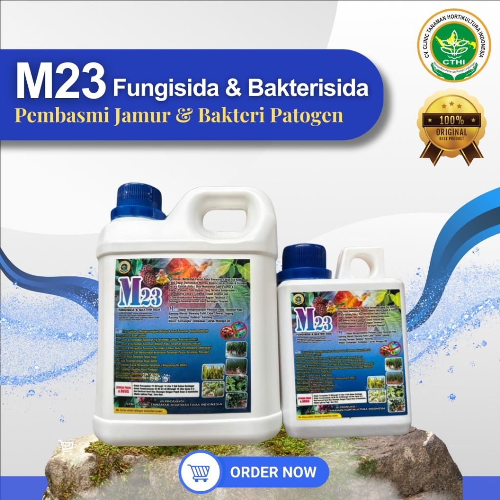 FUNGISIDA BAKTERISIDA NABATI M23 CTHI Kontak Dan Sistemik Pembasmi Jamur/Bakteri Penyakit Tanaman