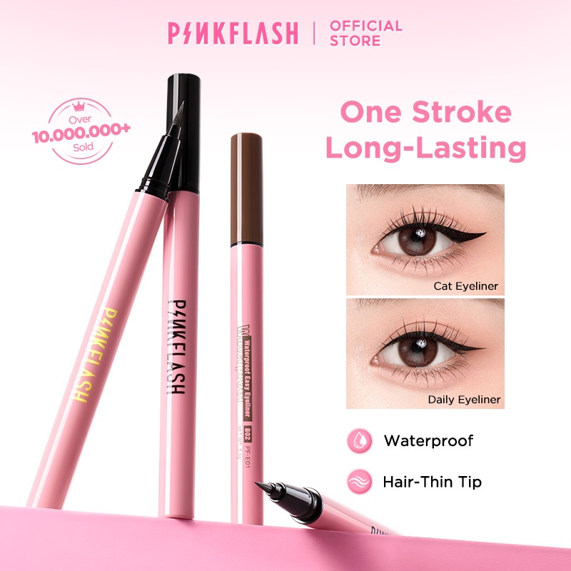 PINKFLASH Liquid Eyeliner High Pigmented Long Lasting Waterproof Black