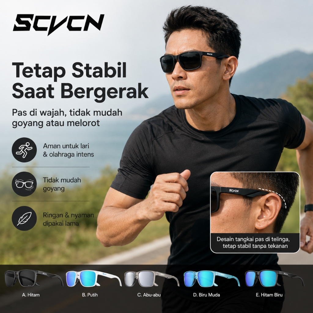 CUCI GUDANG SCVCN kacamata hitam Polarized Gunung Kacamata Olahraga Peralatan Bersepeda Olahraga