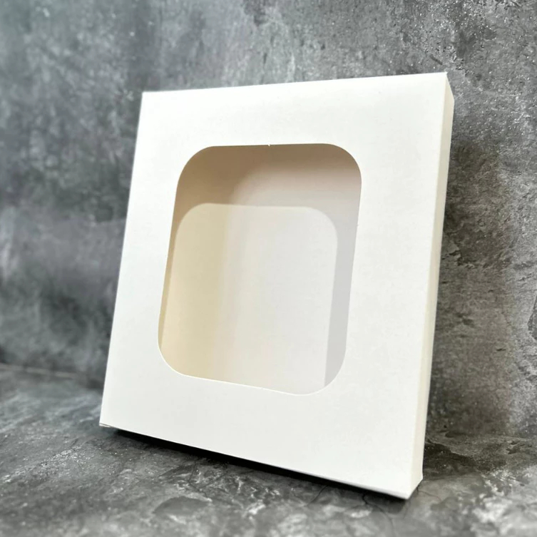 Hijab Box Tanpa Mika Ukuran 17x15x3 cm Box Souvenir Warna Putih Ivory Hijab Dus Packaging Hampers Ka