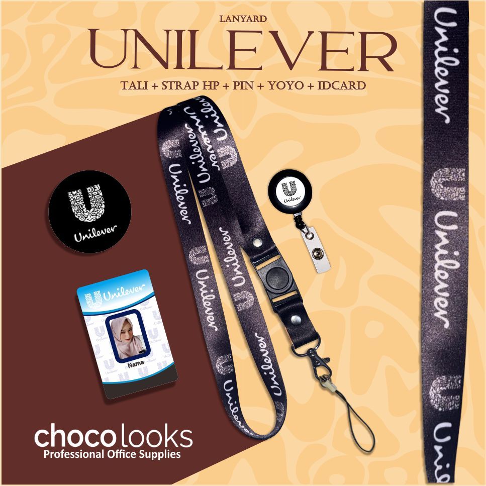 Tali IDcard Unilever | Lanyard UNILEVER (Hitam) [ READY STOCK ]