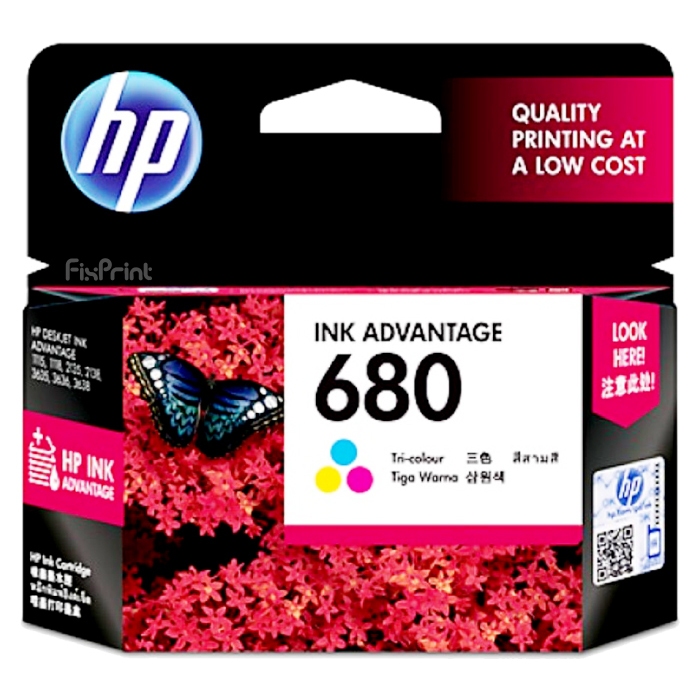 Cartridge Original HP 680 Color F6V26AA HP Deskjet 1115 2135 3635 3835 4535 All-in-One