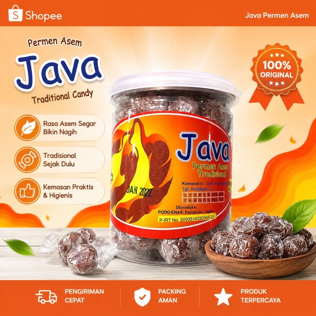 Permen Asem merk Java Toples