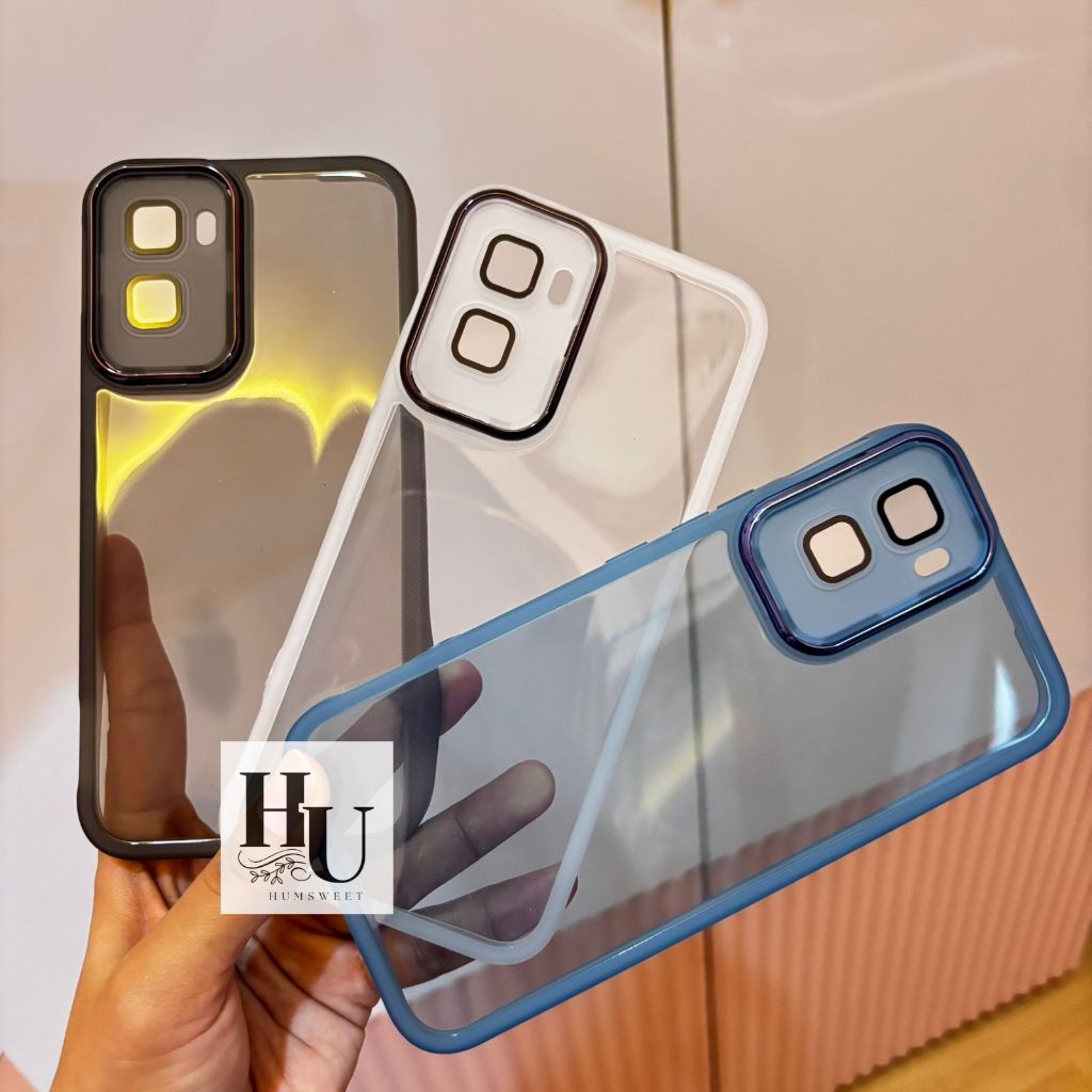 Case Infinix GT 50 Pro 5G Softcase Dual Tone Candy Color Premium Ring Bump Casing Bening Transparan 