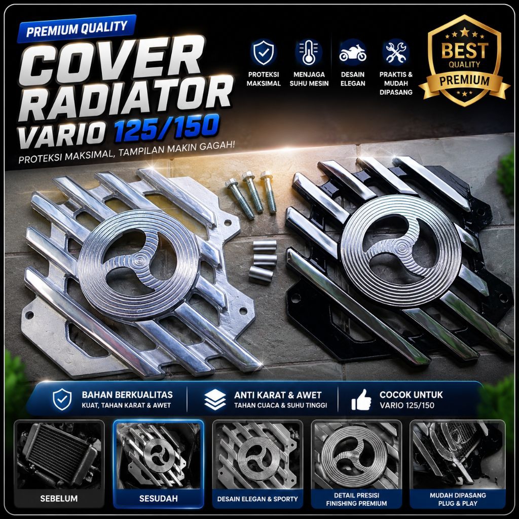 Cover Radiator Vario 125/150 Aquarium + baut bossing