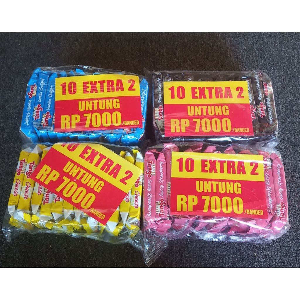 1 Pack Wafer Tango 37 gr Isi 10+2pcs Wafer Tango 2000 Camilan Cemilan Jajanan Anak