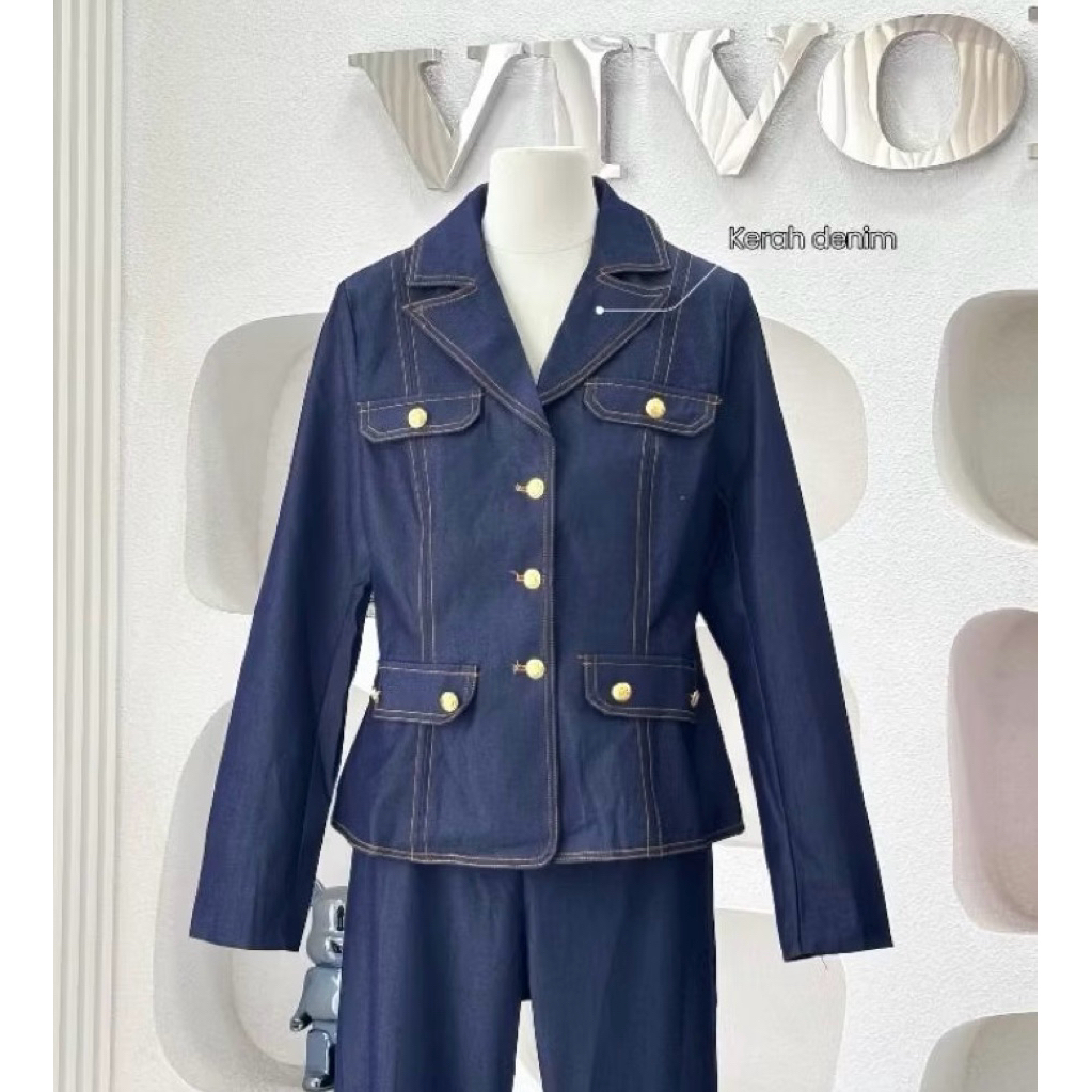 Blazer baju Jeans Vivorie