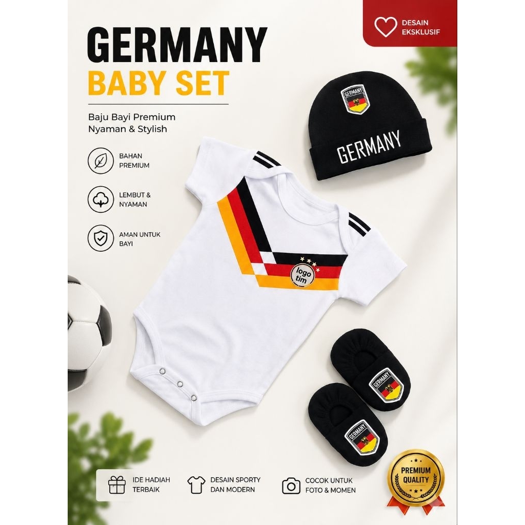 Baju Jumper Bola Bayi Jerman Lucu