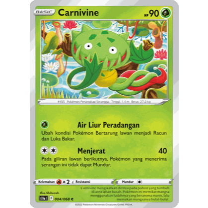 Carnivine 004/068 Arkana Memuncak S11a - POKEMON TCG INDONESIA