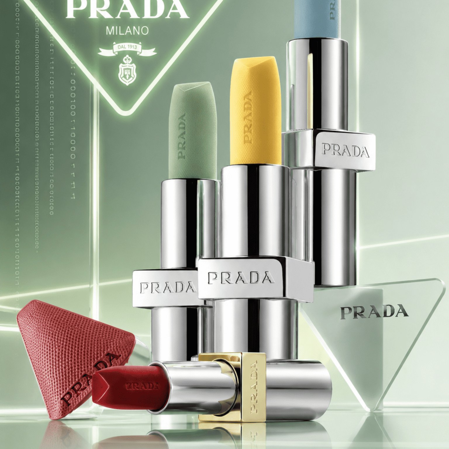 Prada Monochrome Soft Matte Lipstick 3.8g/PRADA Beauty Moisturizing Lip Balm