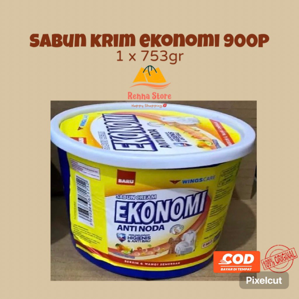 Sabun Krim Colek WINGS BIRU EKONOMI 900pot 753gr