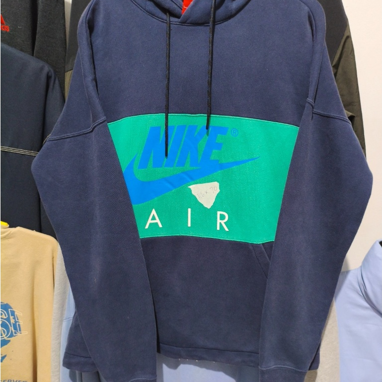 Jaket Switer Hudi Jacket Sweater Hoodie Casual Keren CENTANG NIKE Big Logo 2 Warna Navy