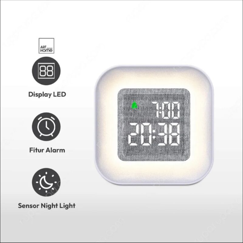 Arthome jam meja alarm 3547 / Jam LED digital Aesthetic (10569487)