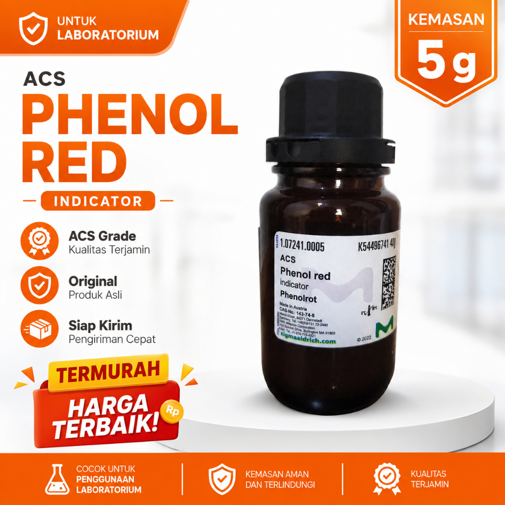PHENOL RED /FENOL / C19H14O5S PRO ANALIS MERAH MERCK 107241 5gr