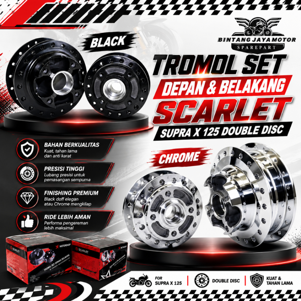 Tromol SUPRA X 125 Double Disc Scarlet