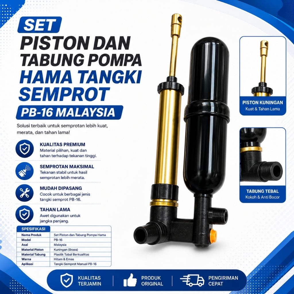 Piston & Tabung Pompa Tangki Semprot Manual PB 16 Malaysia