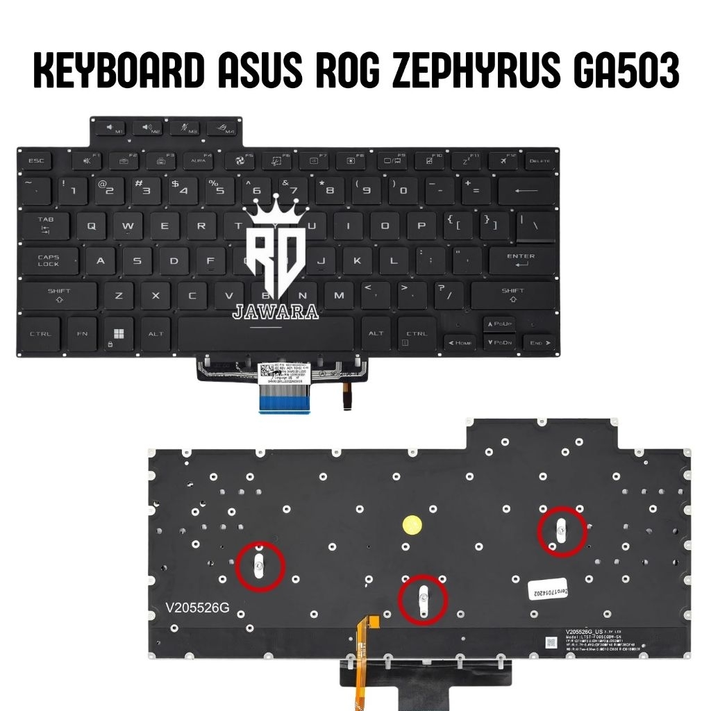 KEYBOARD LAPTOP ASUS ROG ZEPHYRUS G15 GA503 M16 GU603 GU603HM GU603Z GU603ZM GU603ZE GU603ZW WITH BA