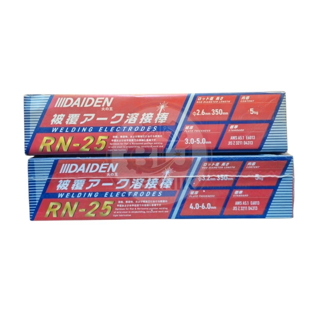Kawat las DAIDEN RN25 Kawat las listrik AWS A5.1 E6013 2kg-5kg 2mm 2.6mm 3mm