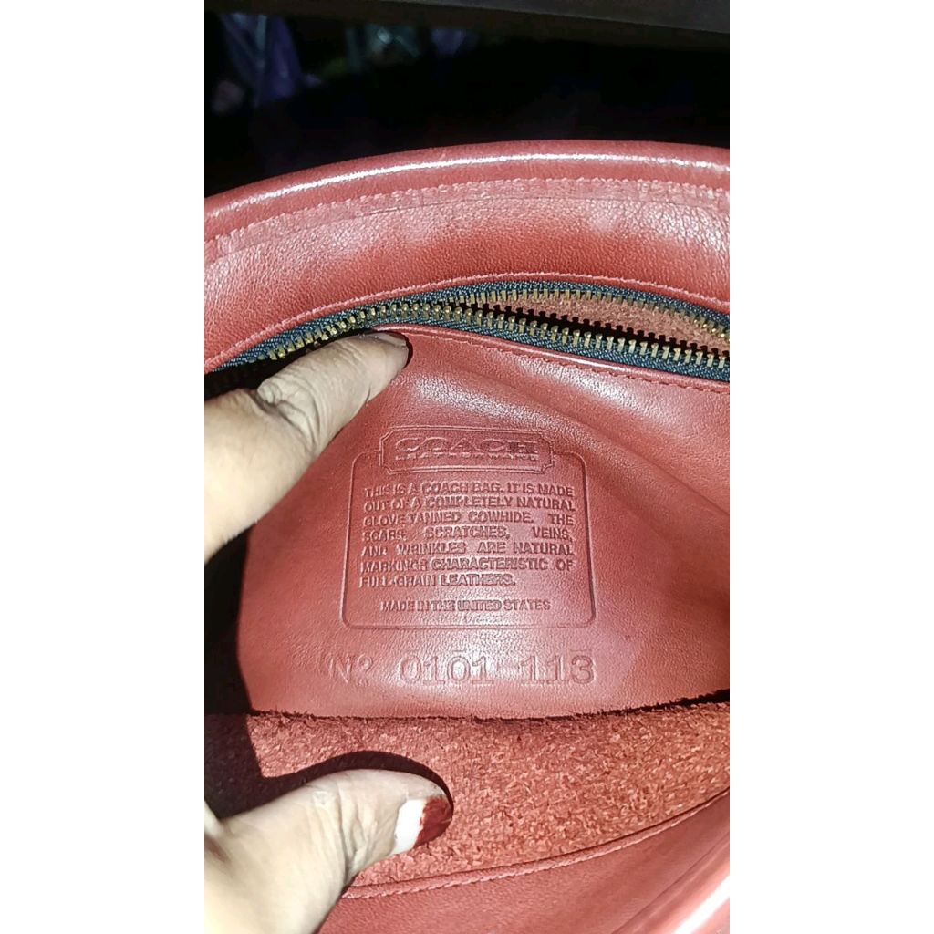 C0ach vintage red soho cafe bag