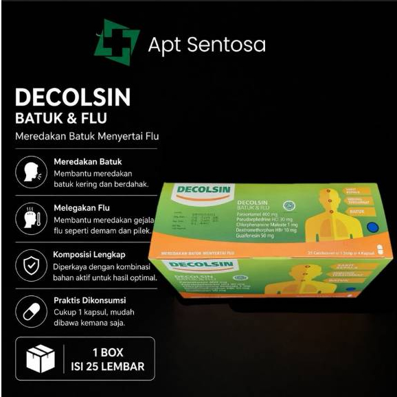 Decolsin 1 BOX / PER BOX isi 25 Lembar