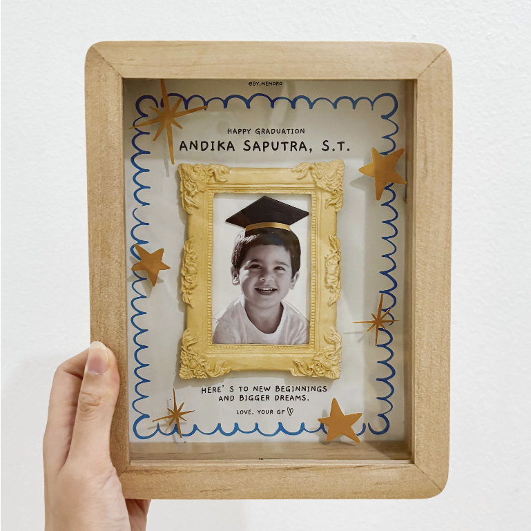 Graduation Frame | Custom Frame mix clay | Kado Wisuda Custom | Handmade 3D Paper Art mix clay | Gif