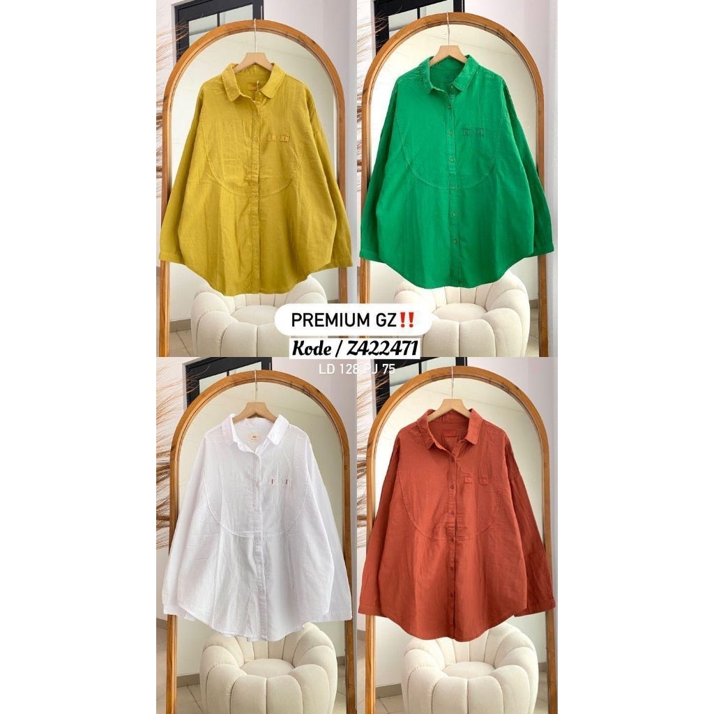 Real pic ORIGINAL dan TERMURAH Blouse Jumbo PREMIUM Bangkok / Blouse Oversize PREMIUM Butik / kemeja