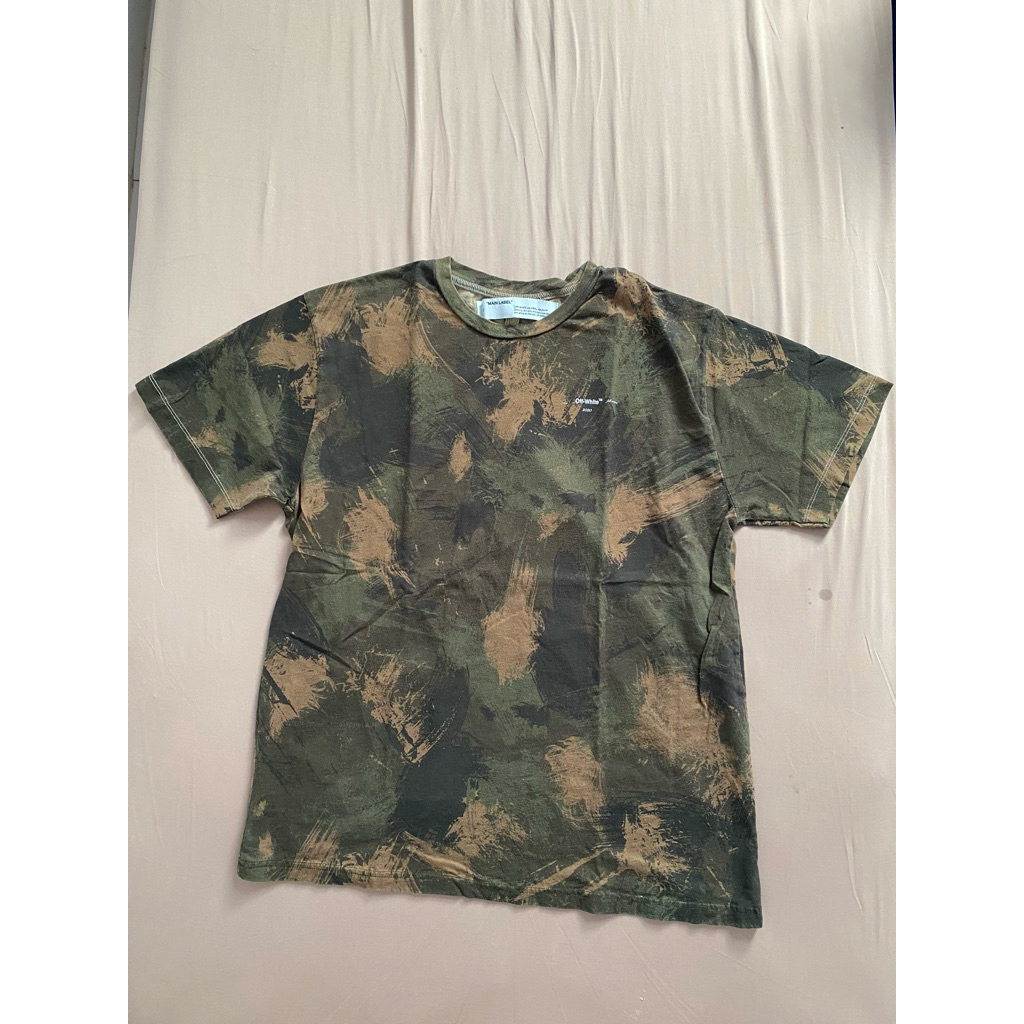 kaos off white original second tshirt pakaian preloved camo