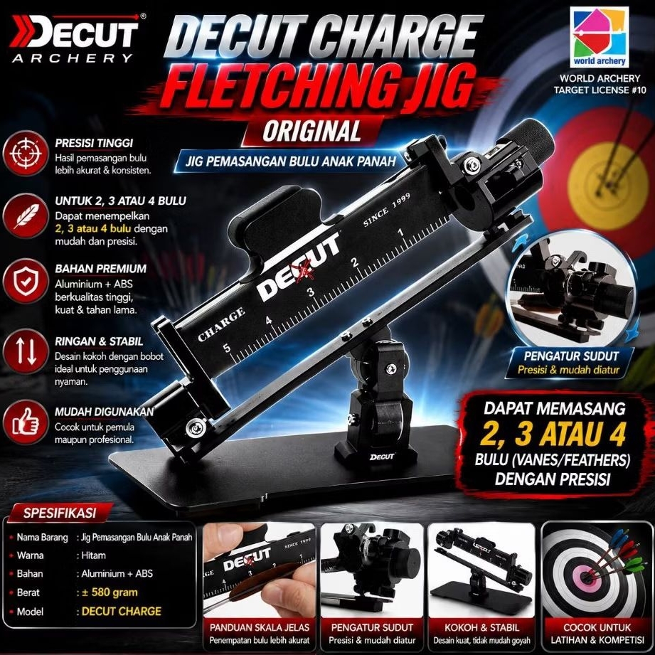 DECUT CHARGE FLETCHING JIG ORIGINAL - FLETCHING JIG OLAHRAGA PANAHAN