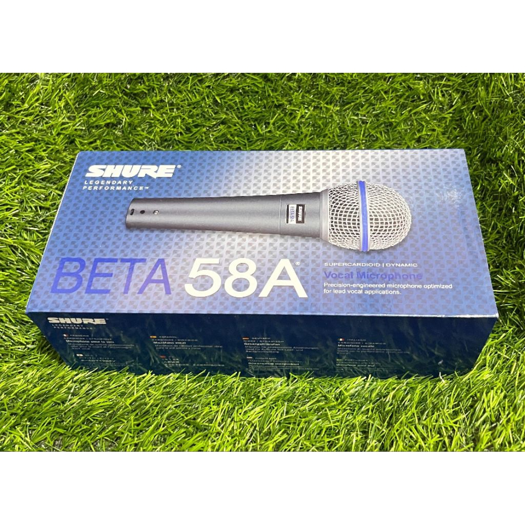 Mic Kabel Shure Beta 58A - Suara Bass Jernih, Switch On/Off, Kabel 3-5 Meter