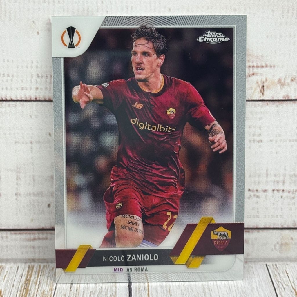 Kartu Bola Zaniolo As Roma Topps Chrome Original