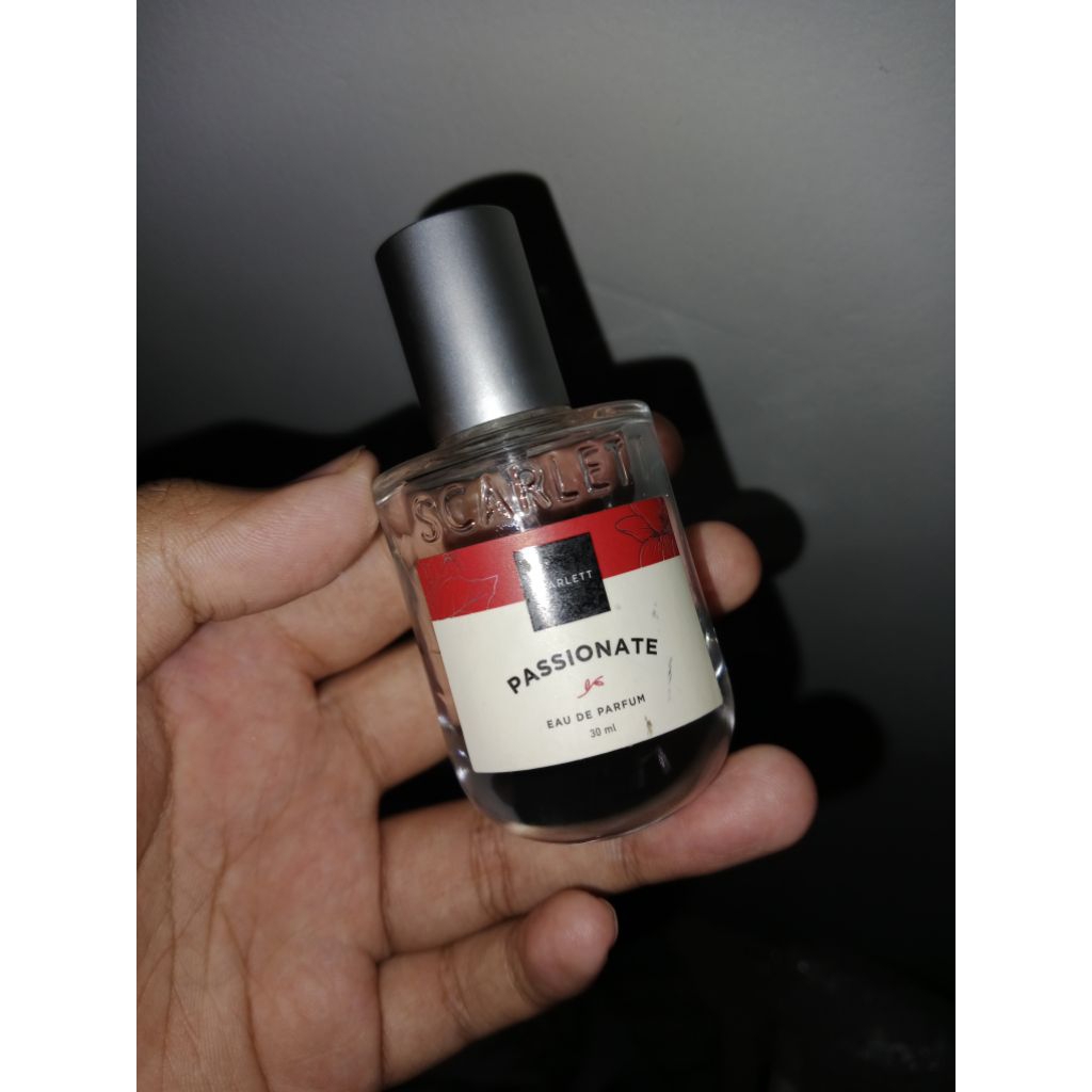 botol kosong scarlett passionate ada sedikit sisa 1 ml dijual murah no box