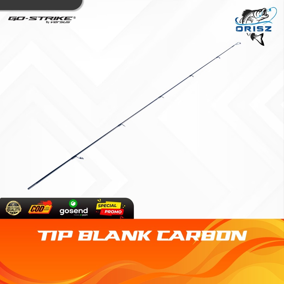 Tip Blank Joran GoStrike Versus Hollow Carbon Blank Top Section 6 Ring Guide 165cm 180cm