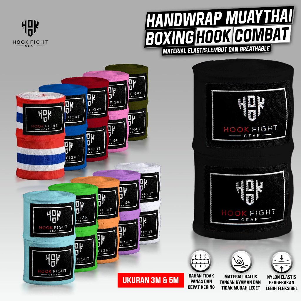 Handwrap Muay Thai Hook, Boxing Wrap Hook, Muay Thai Wrap Hook, Handwrap Boxing Hook Fight Gear