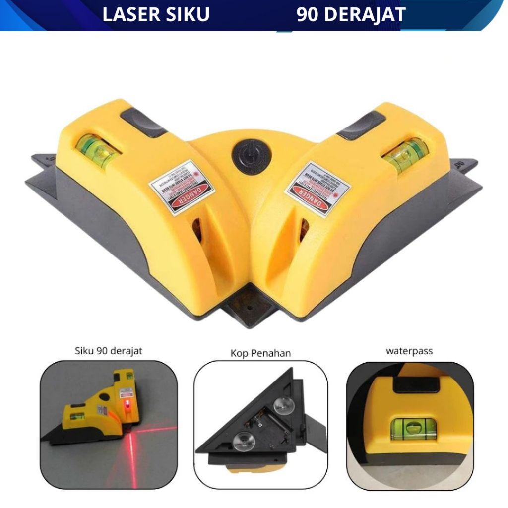 Laser Alat Ukur Sudut 90 LV 01 Laser Waterpass Laser Siku Sudut Leveling 90 Derajat
