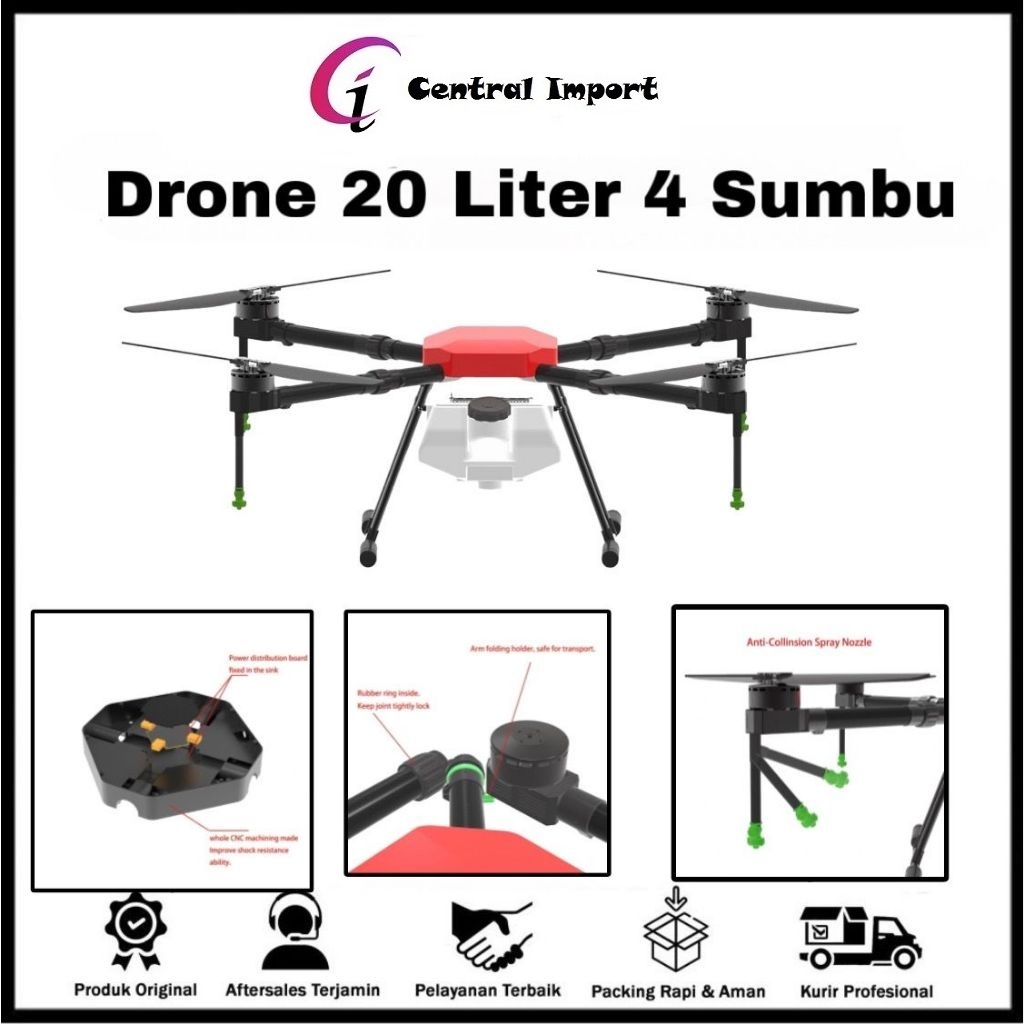 TYI agriculture Drone 20 Liter 4 Axis - Drone Pertanian perkebunan - Drone Sprayer