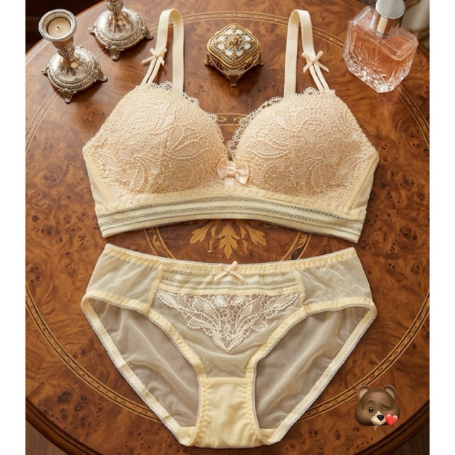 BRA SET (BS7) BRA DENGAN PANTY KOREAN STYLE SOFT COLOR