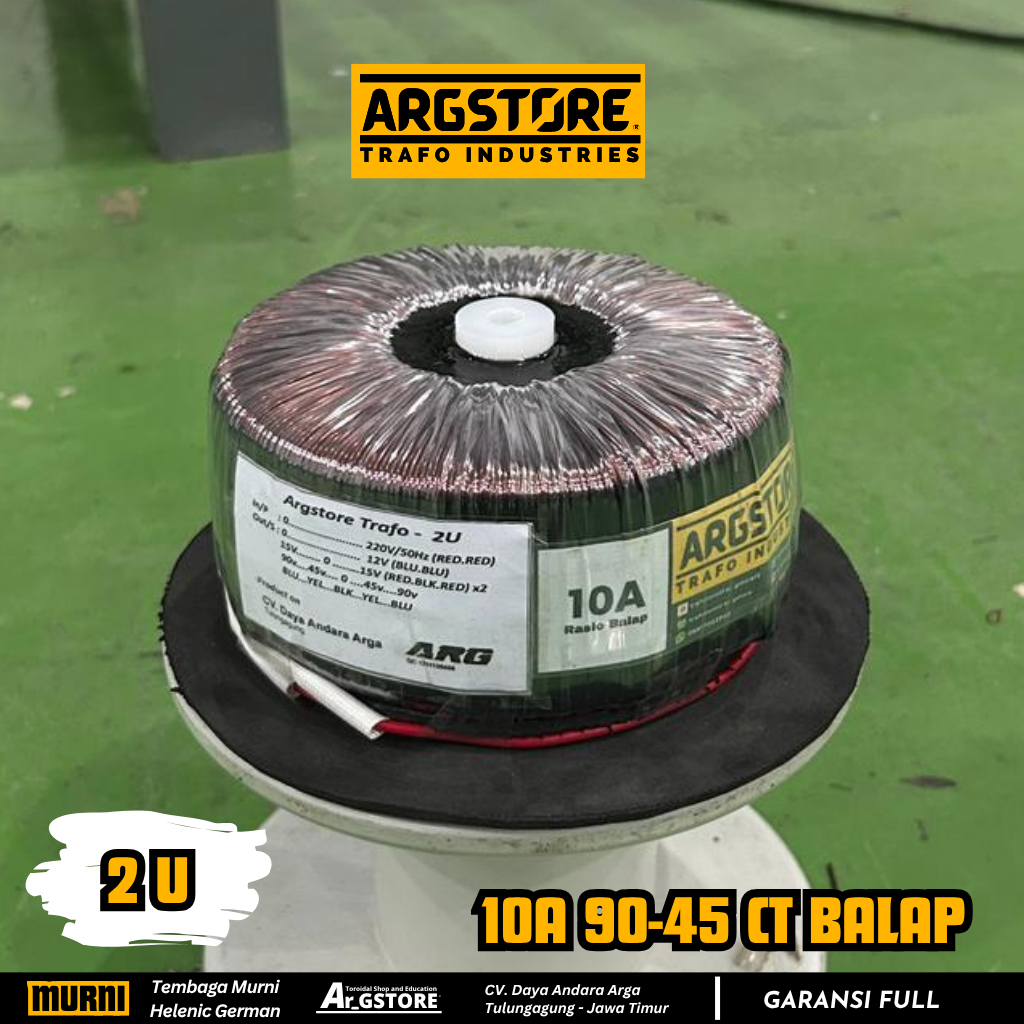 Trafo toroid donat 10A 90V CT (murni) - CLASS H