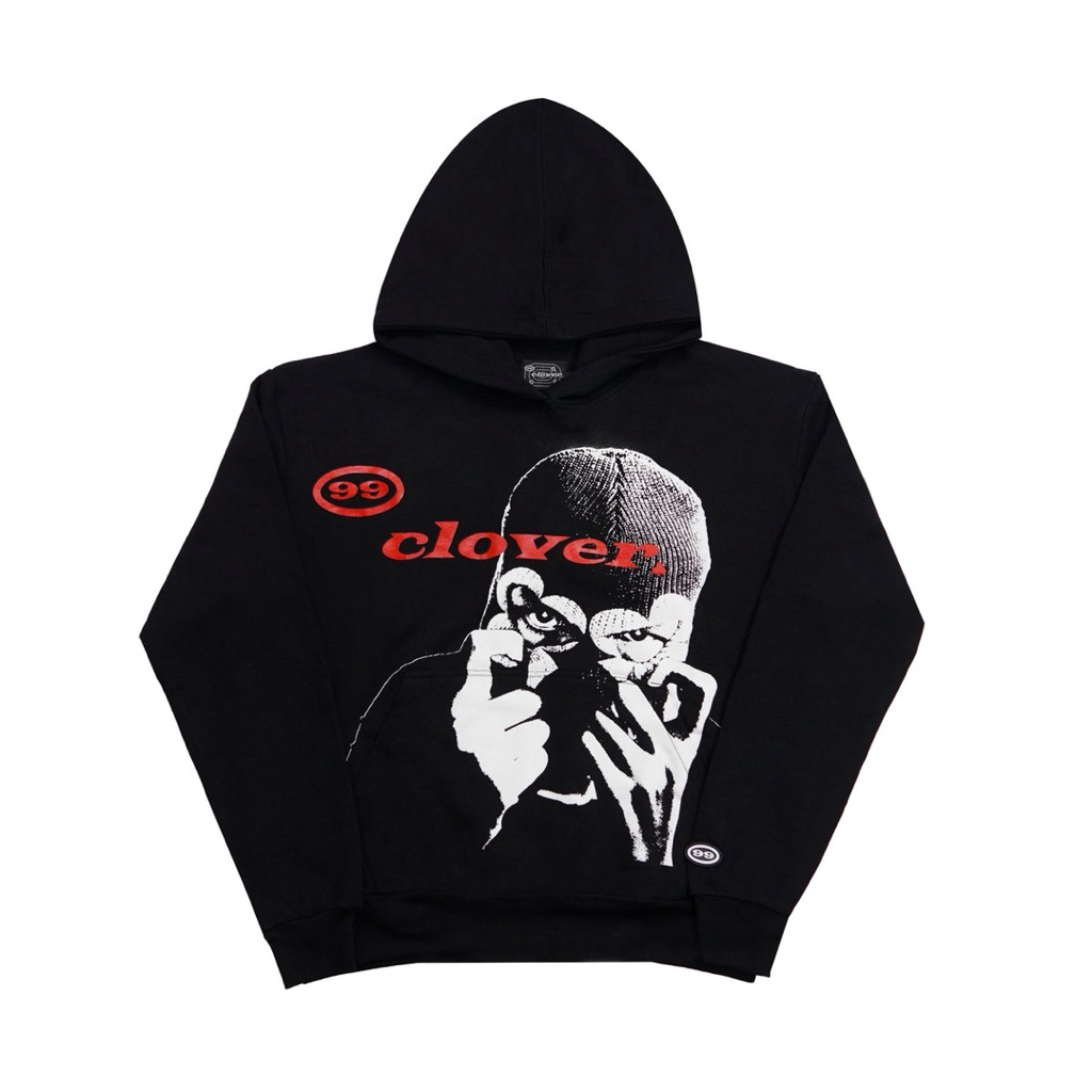 99CLOVER - CLOVER VISION BLACK/RED HOODIE