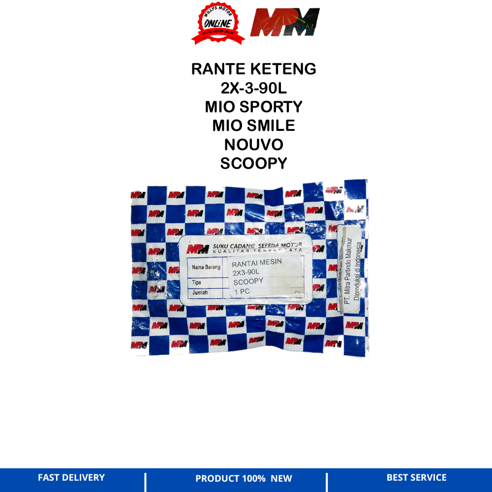 RANTAI KETENG MIO SPORTY MIO SMILE 90L MPM RANTE KAMPRAT MIO SCOOPY 2X3-90L