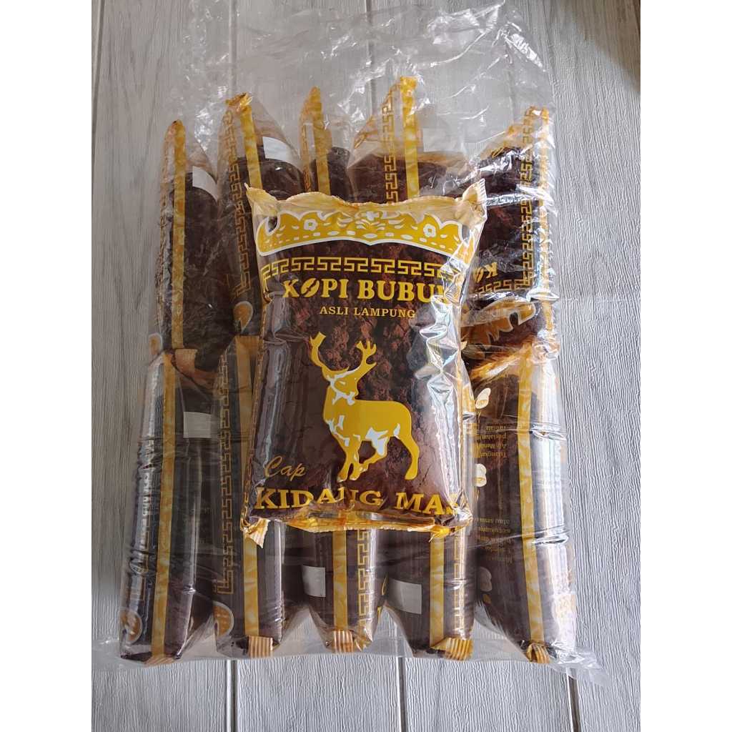 10 Bungkus Kopi Bubuk Kidang Mas Asli Kemasan 250gr