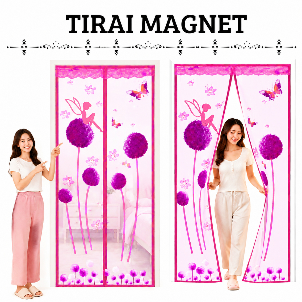 Tirai Magnet Anti Nyamuk Pintu  / Tirai Magnet Tirai Nyamuk  Ukuran 90 X 210 Cm