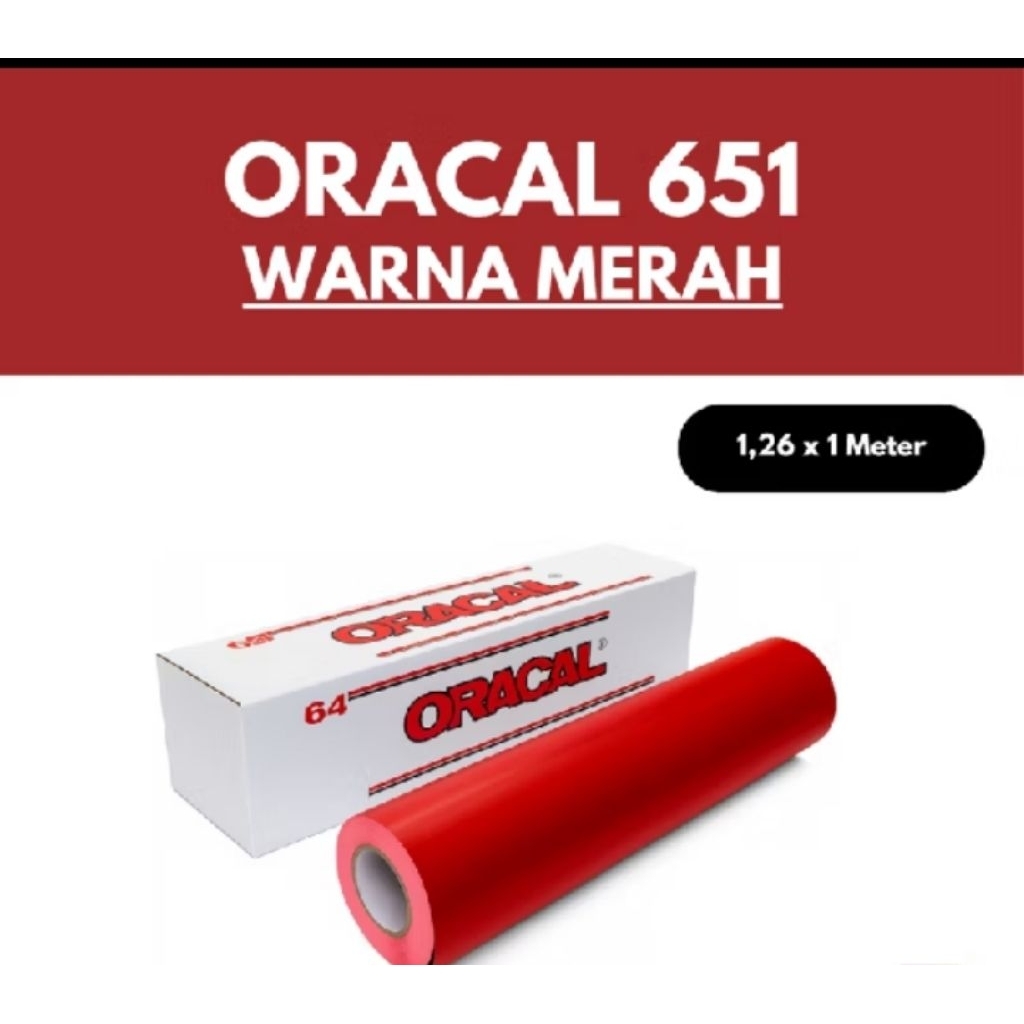 Sticker Wraping / Branding Mobil , Motor ORACAL 65I RED GLOSY L 122cm