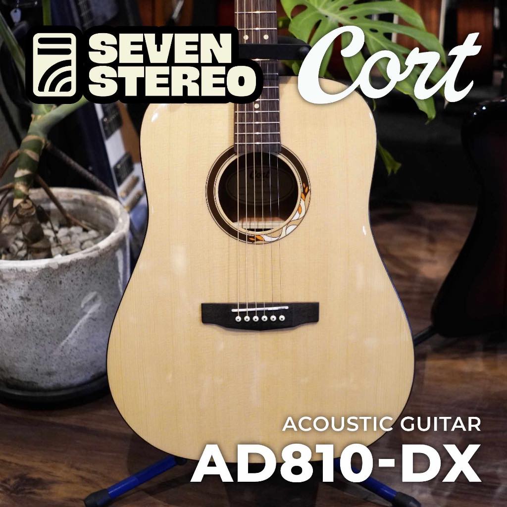 Cort AD810 DX AD810DX Natural Glossy Acoustic Guitar - Gitar Akustik Cort