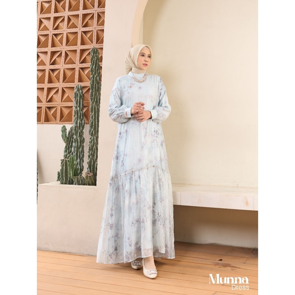 MUNNA DRESS // GAMIS PESTA WANITA DRESS MEWAH ORI BY MAREVI (HANYA SIZE STANDAR)
